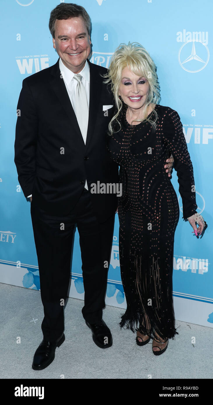 WEST HOLLYWOOD, Los Angeles, CA, USA - 15. SEPTEMBER: Sam Haskell, Dolly Parton, die Vielfalt und die Frauen im Film vor Emmy Awards Feier 2017 Gracias Madre hielt am 15. September 2017 in West Hollywood, Los Angeles, California, United States. (Foto von Xavier Collin/Image Press Agency) Stockfoto