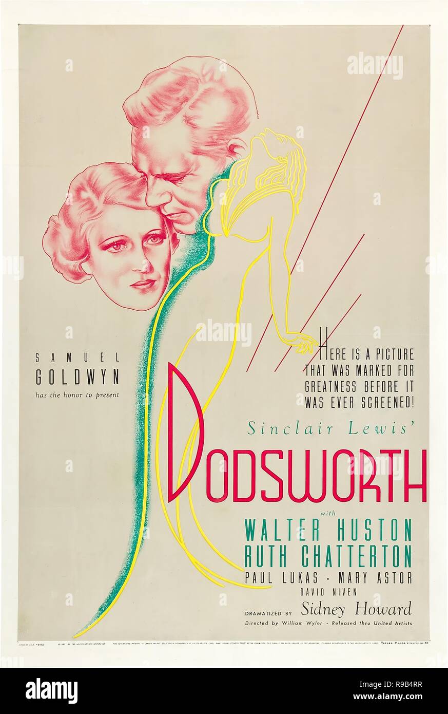 Original Film Titel: der DODSWORTH. Englischer Titel: der DODSWORTH. Jahr: 1936. Regie: William Wyler. Credit: Samuel Goldwyn COMPANY/Album Stockfoto