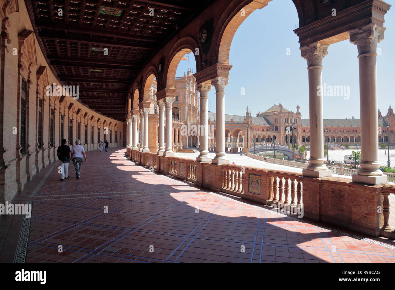 Plaza de Espana, Sevilla, Spanien Stockfoto