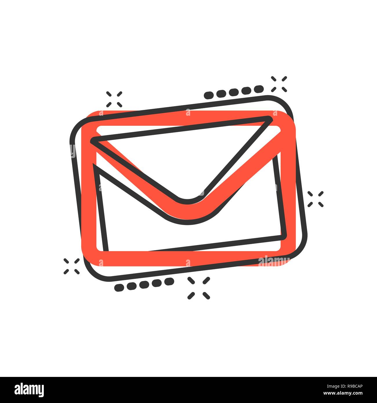 Mail Briefsymbol Im Comic Stil E Mail Schreiben Spam Vektor Cartoon Illustration Piktogramm Erhalten Geschaftsfeld Brief Kommunikation Konzept Splash Wirkung Stock Vektorgrafik Alamy