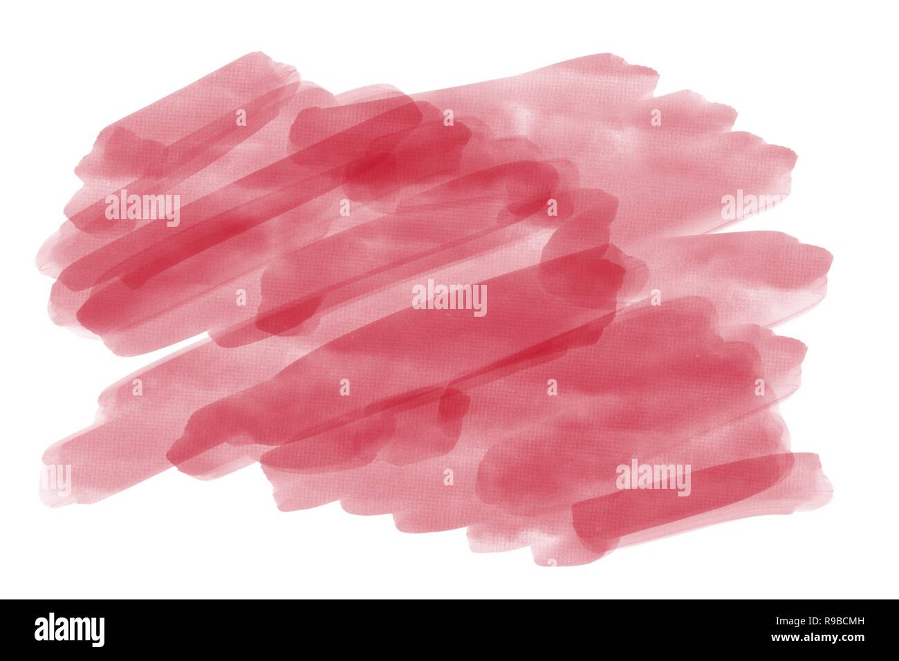Rote Hand gezeichnet Aquarell Zig Zag scribble Fleck Hintergrund Muster Stockfoto