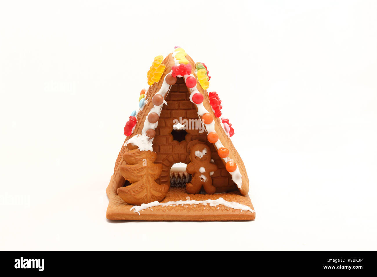 Name: Barry-John, Gingerbread House, Gingerbread Child's house Date: 21/12/2018 Event: Adresse/Ort: Nottingham Stockfoto