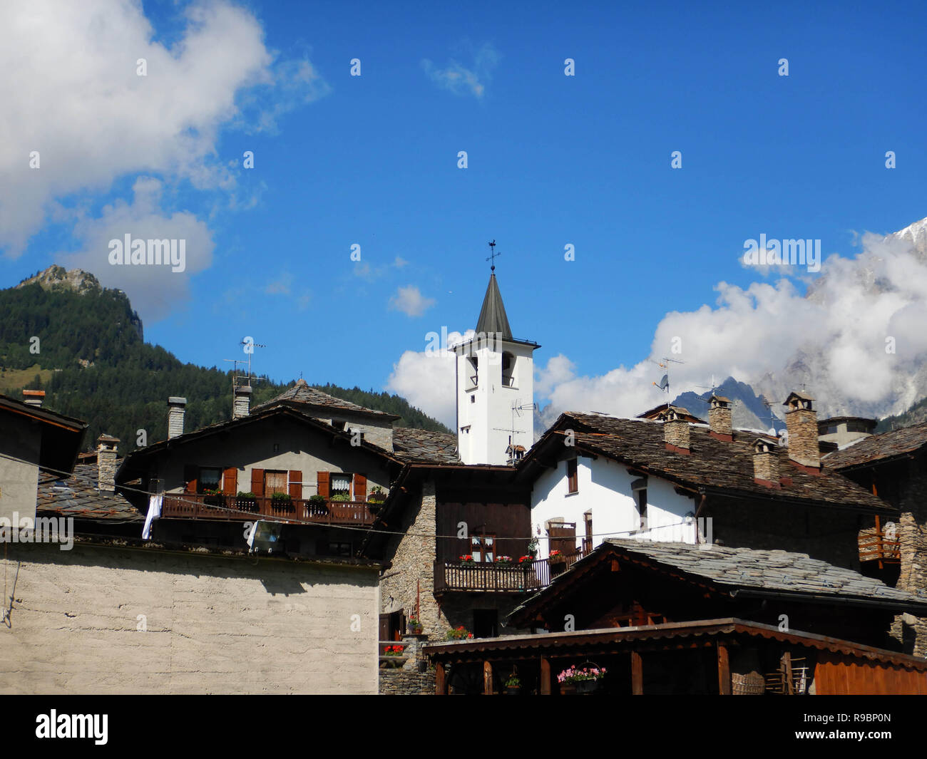 Verrand-Pré Saint Didier. Aostatal - Italien Stockfoto