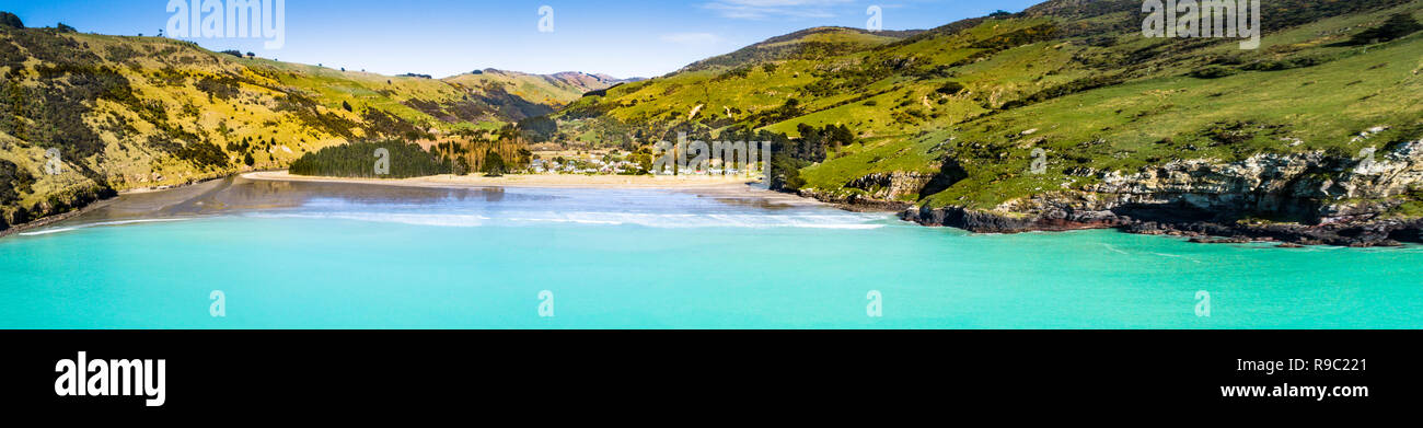 Okains Bay Neuseeland Stockfoto