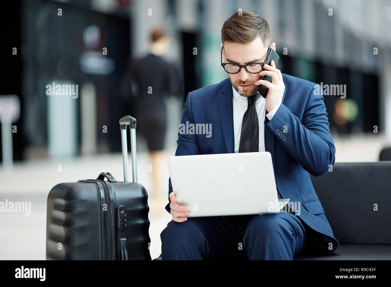 Geschäftige broker Stockfoto