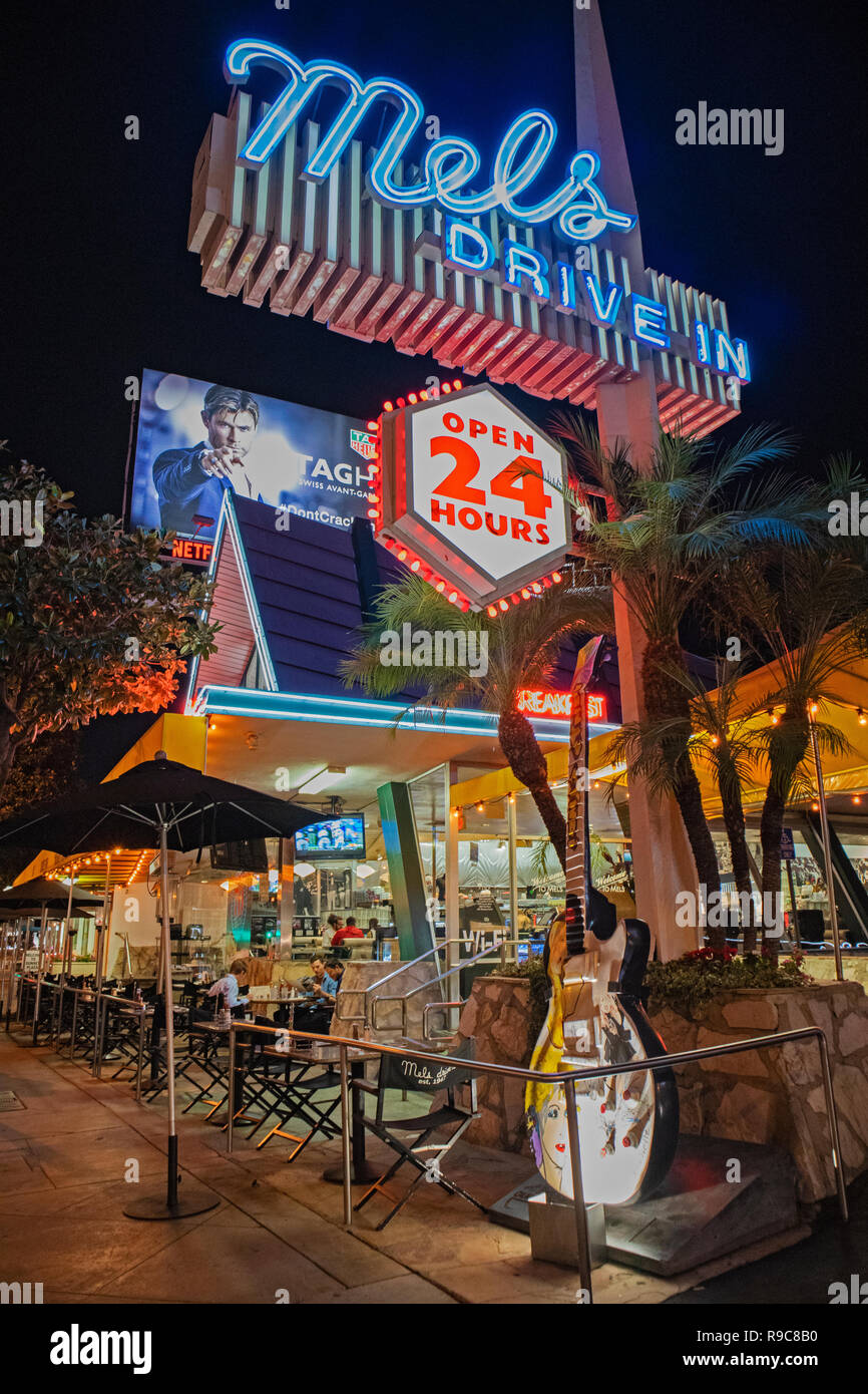 Mels Drive in, Sunset Strip, West Hollywood, Los Angeles, Kalifornien, USA Stockfoto