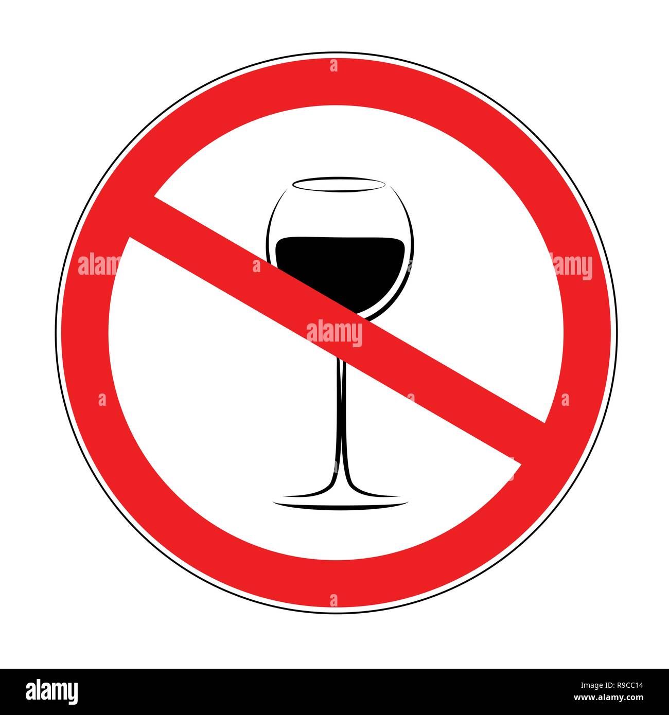 Schild Alkohol Rauchen Glas verboten 