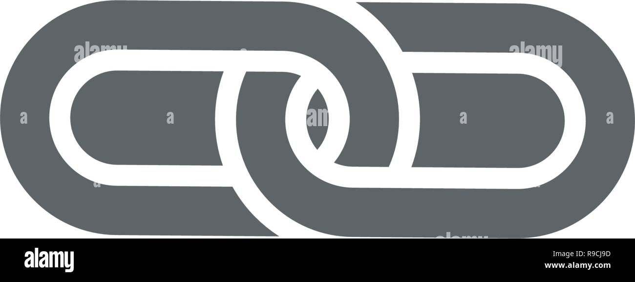 Kette flachbild Symbol Vektor auf weißem Hintergrund Stock Vektor
