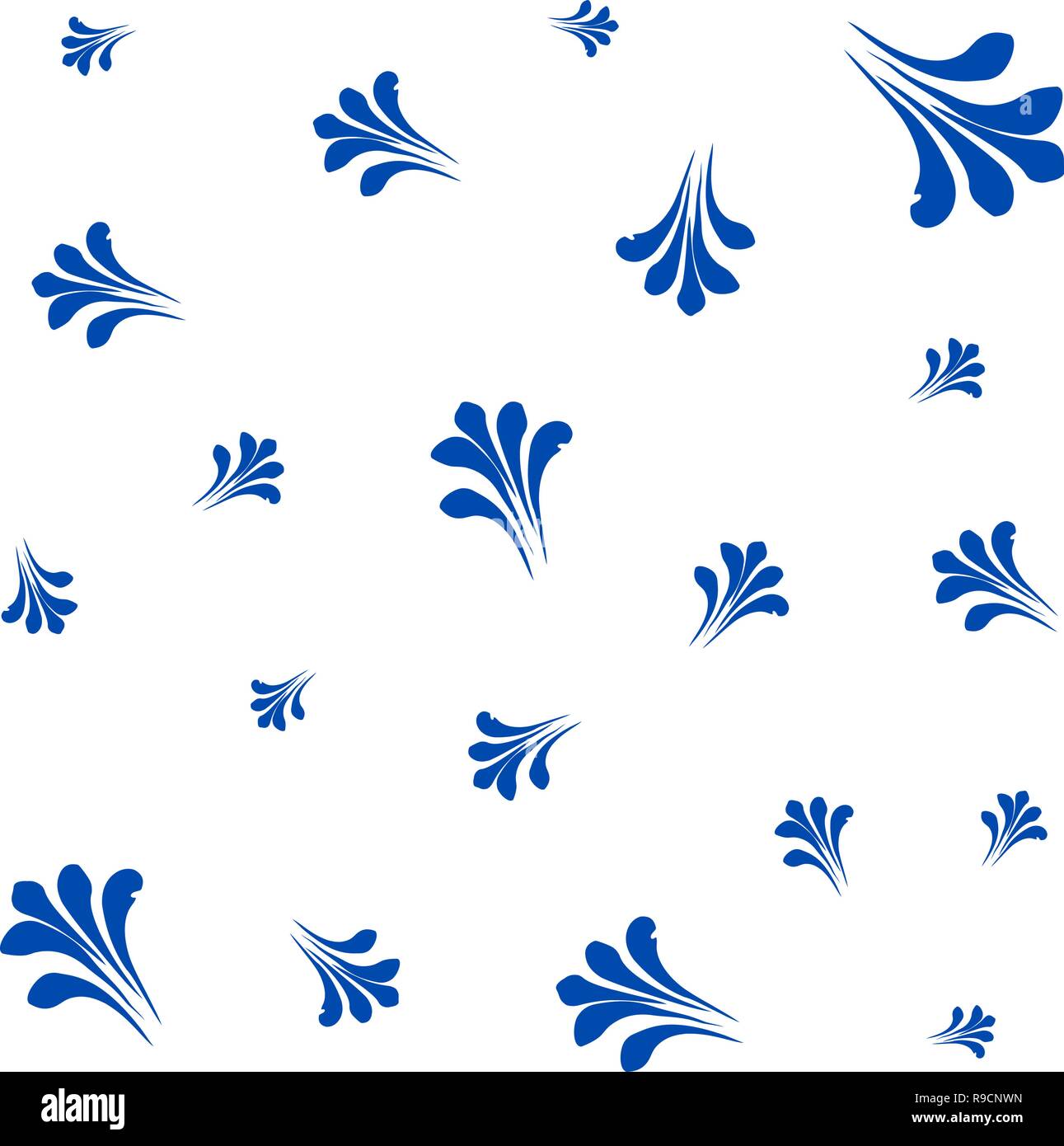 Merry ganz Karte urlaub Einladung auf blauem Hintergrund mit floralen Frosty ornament Zusammensetzung eingerichtet Stock Vektor