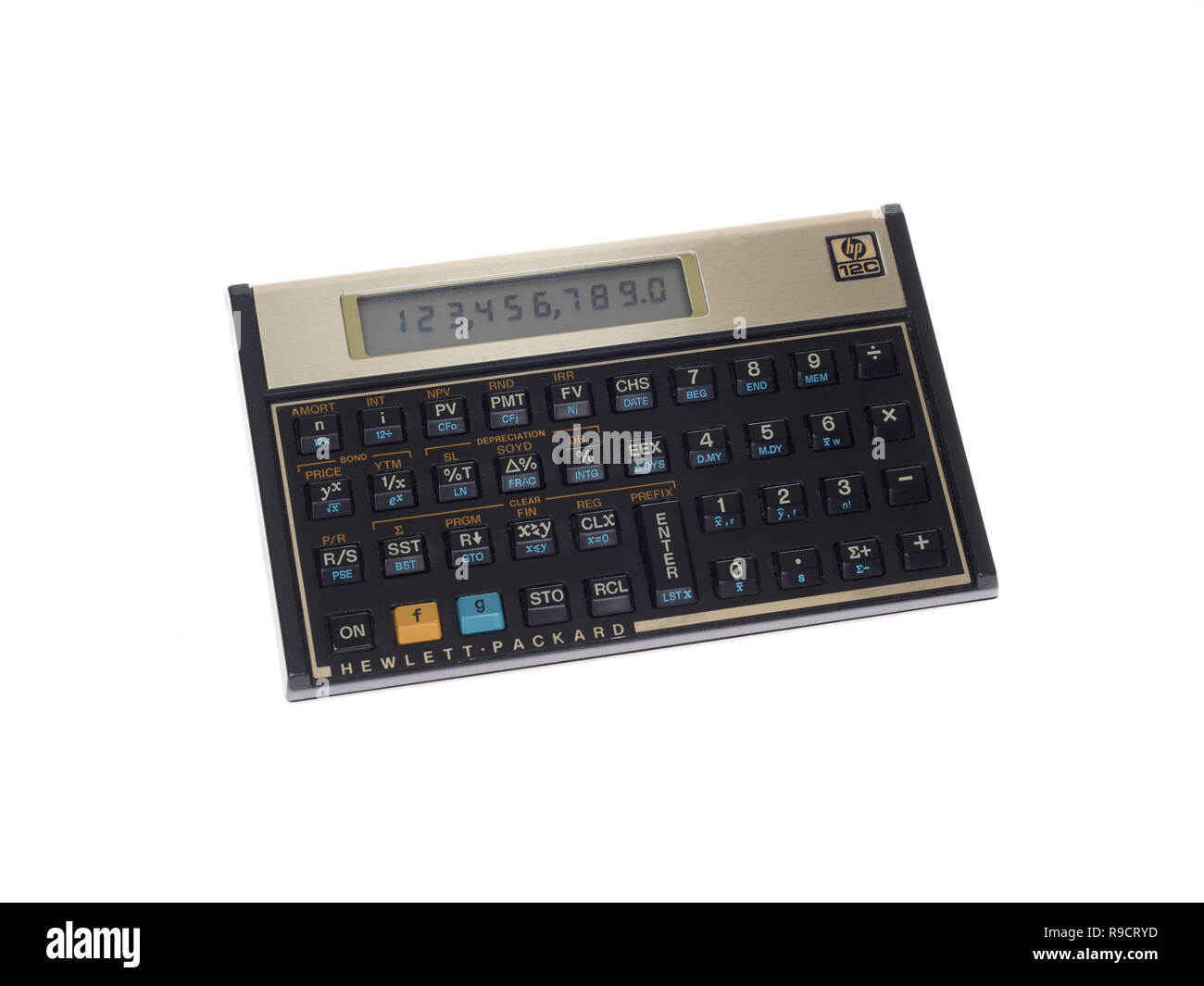 HP-12 C Programmierbarer Finanztaschenrechner 1981 Voyager von Hewlett-Packard Stockfoto