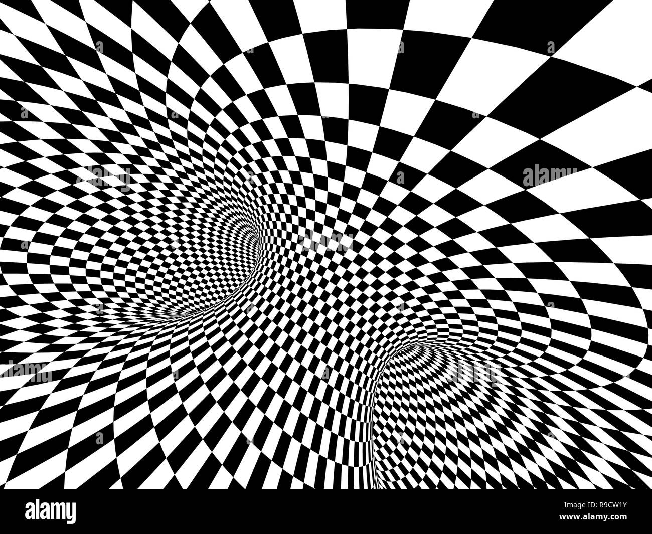Abstrakte Illusion Schwarz Und Weiss Stockfotografie Alamy