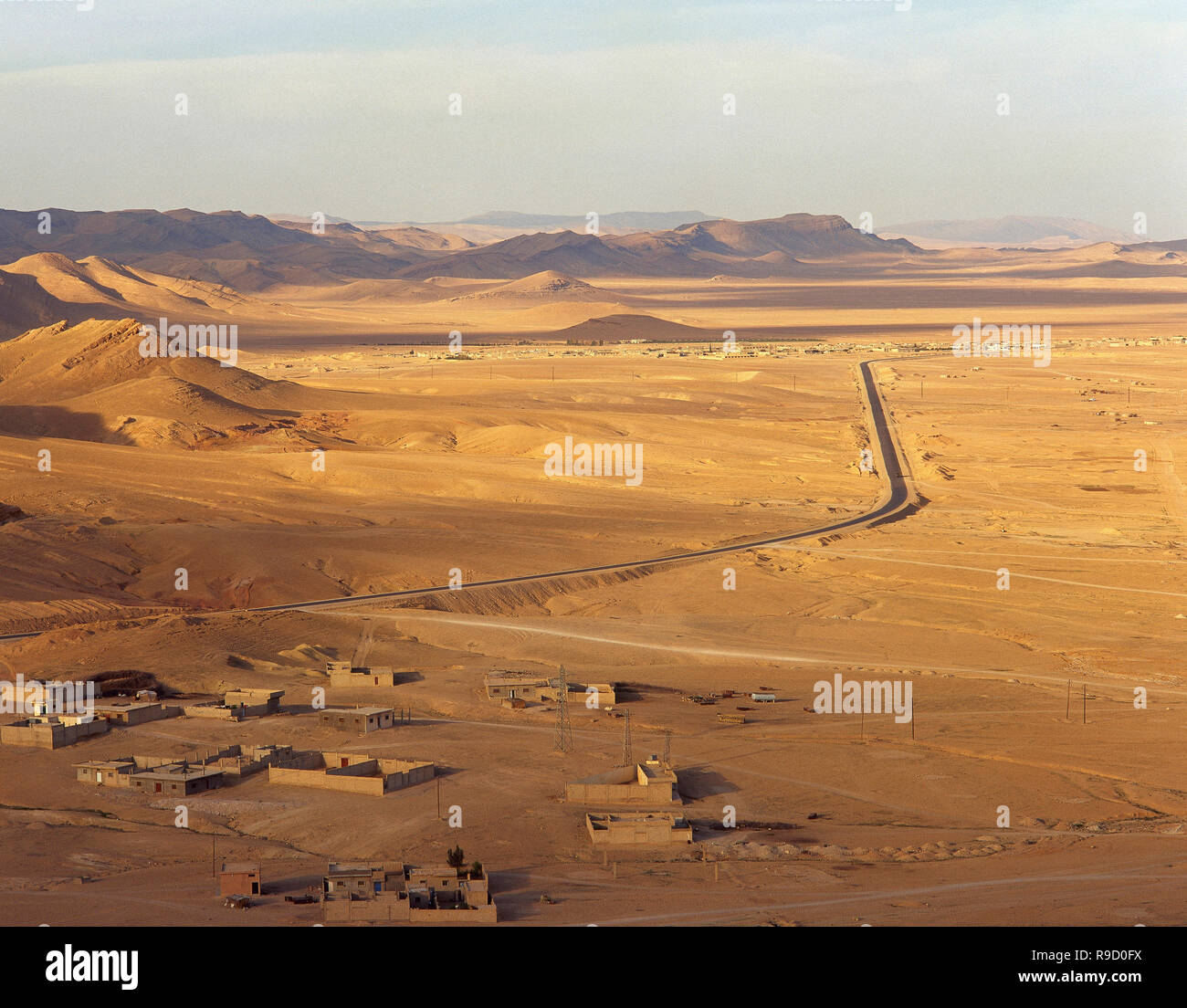 Syrien. Die Oase von Palmyra. Panoramablick von der Syrischen Wüste. Foto genommen, bevor Syryan Bürgerkrieg. Stockfoto