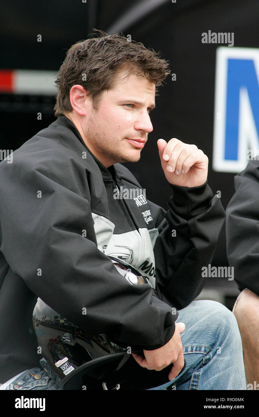 Nick Lachey beteiligt sich an der 5. jährlichen Berühmtheit Cadillac Super Bowl Grand Prix in die American Airlines Arena in Miami am 3. Februar 2007. Stockfoto