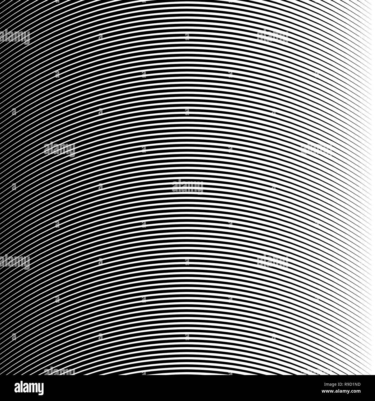 Abstrakte Muster mit Wellenlinien. Vector Illustration. Monochromen Hintergrund Stock Vektor