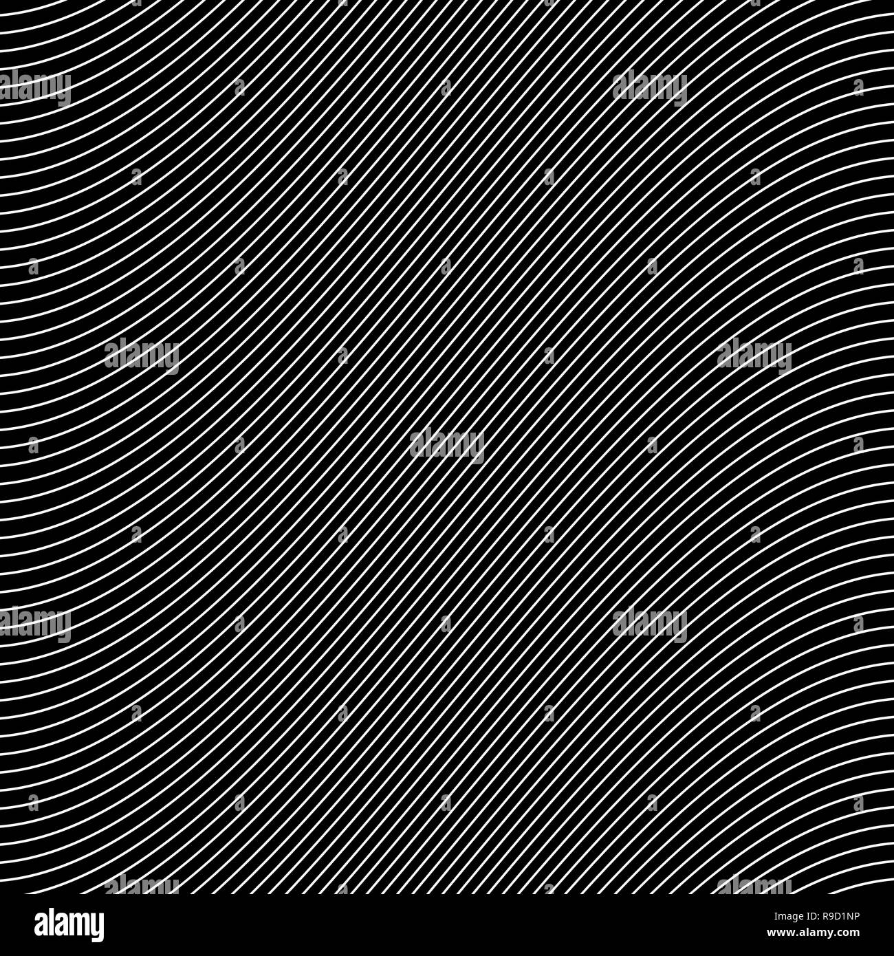 Abstrakte Muster mit Wellenlinien. Vector Illustration. Monochromen Hintergrund Stock Vektor