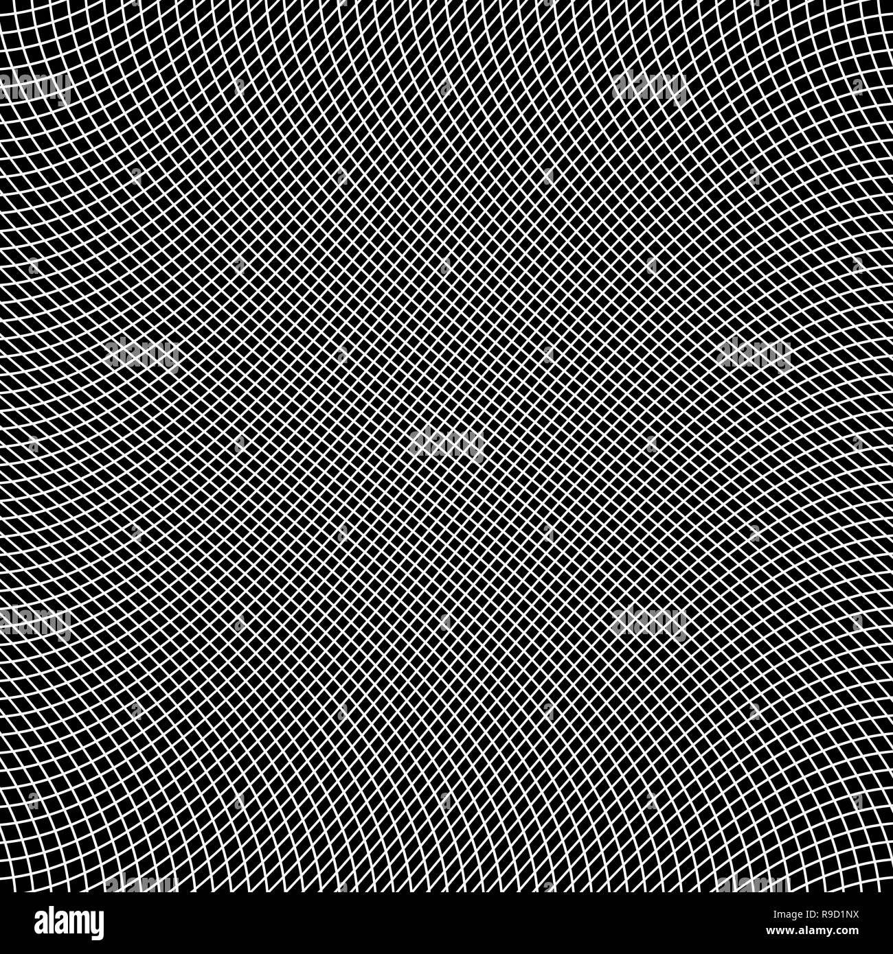 Hintergrund mit gebogenen Gitter. Vector Illustration. Mesh Pattern. Abstrakten monochromen Hintergrund Stock Vektor
