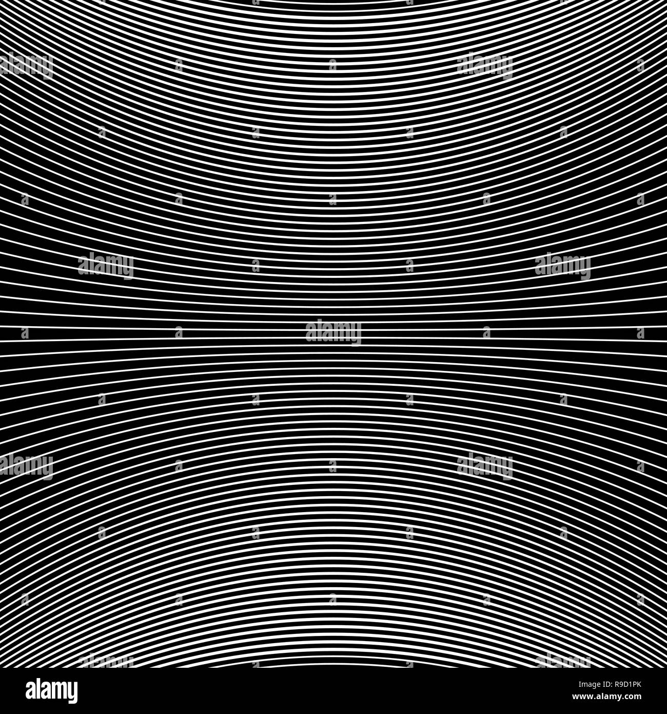 Abstrakte Muster mit Wellenlinien. Vector Illustration. Monochromen Hintergrund Stock Vektor