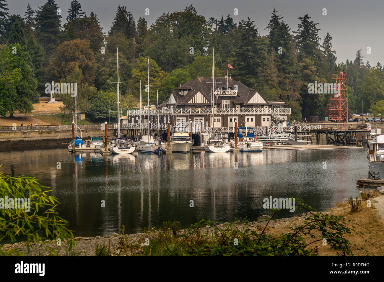 Vancouver, Kanada - 22. August 2018. Eine Yacht Club im Stanley Park, Vancouver Stockfoto