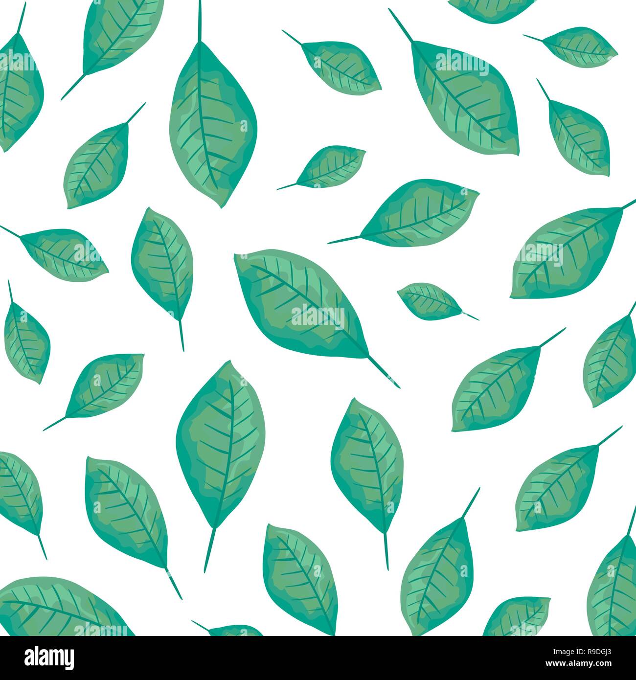 Okologie Blatter Pflanzen Muster Stock Vektorgrafik Alamy