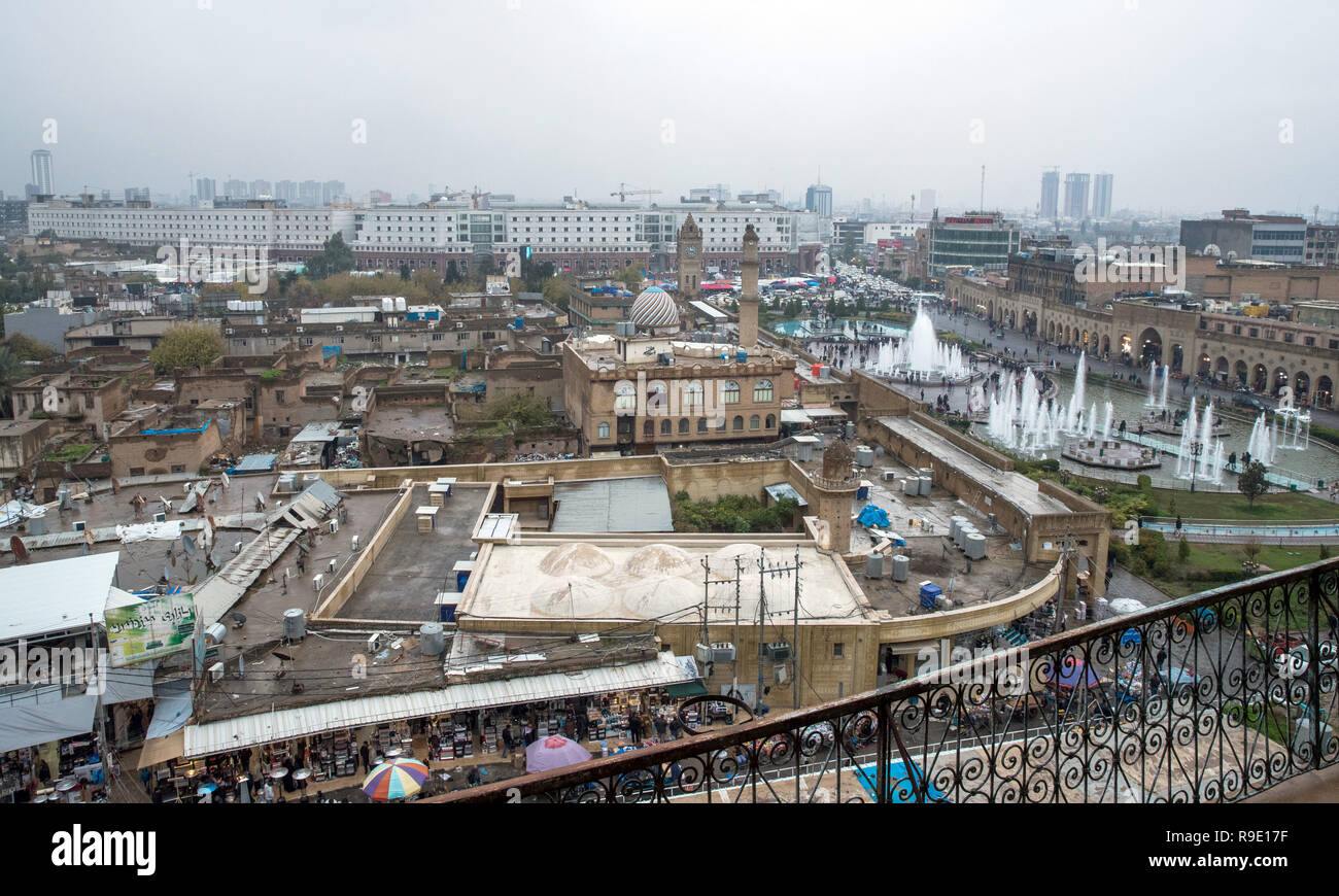 Erbil, Irak. 18 Dez, 2018. Die Altstadt von Erbil mit dem Basar und dem Bakhi Shar Park. Credit: Jens Büttner/dpa-Zentralbild/ZB/dpa/Alamy leben Nachrichten Stockfoto