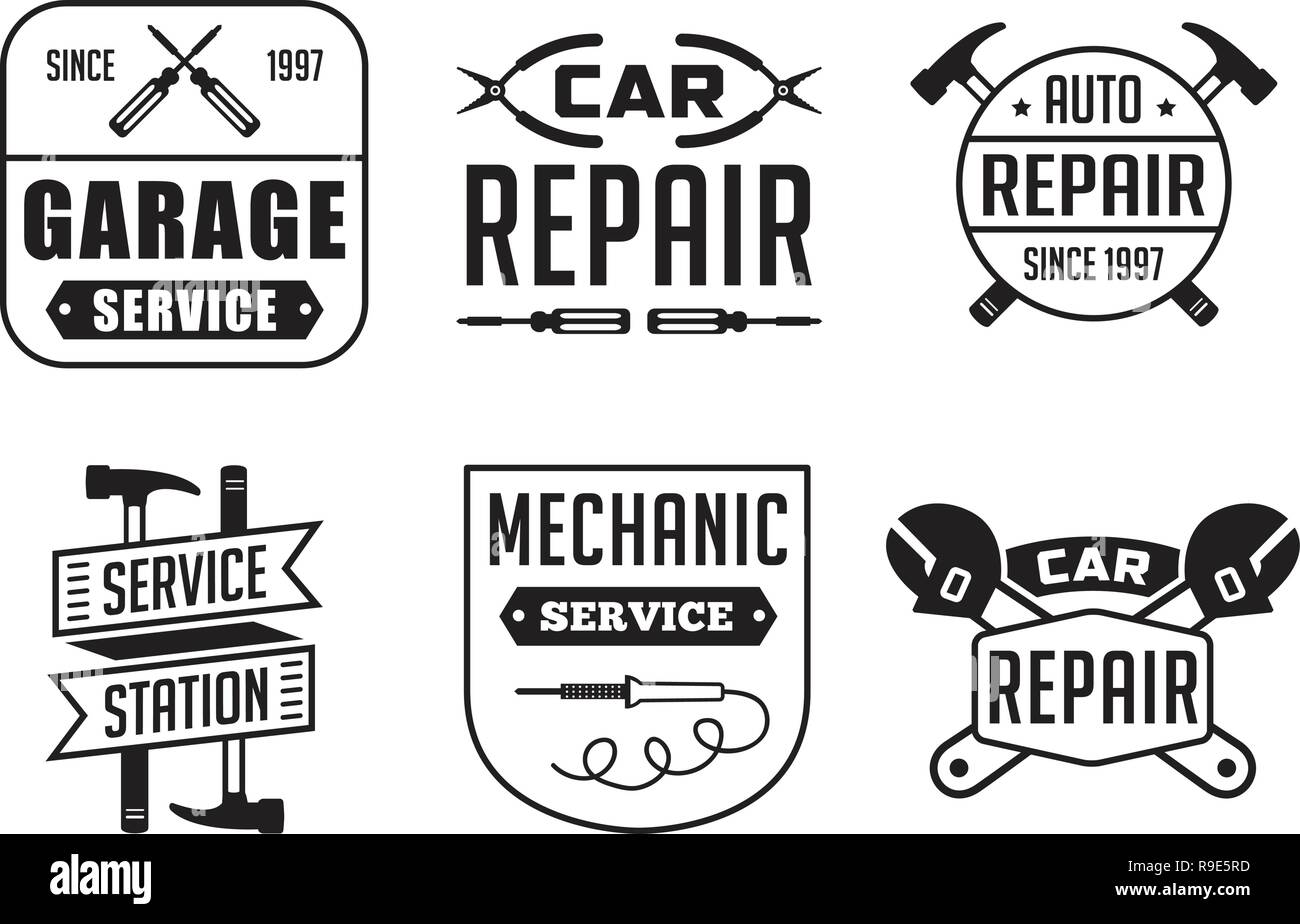 Mechaniker Logo und Abzeichen, gut für Drucken. beste Vektor Stock Vektor