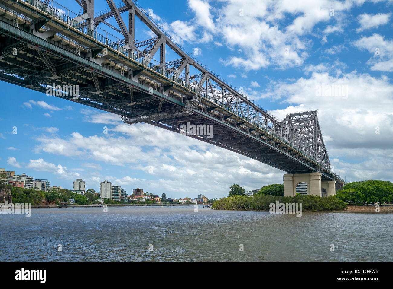 Brisbane River und Story Bridge in Australien Stockfoto