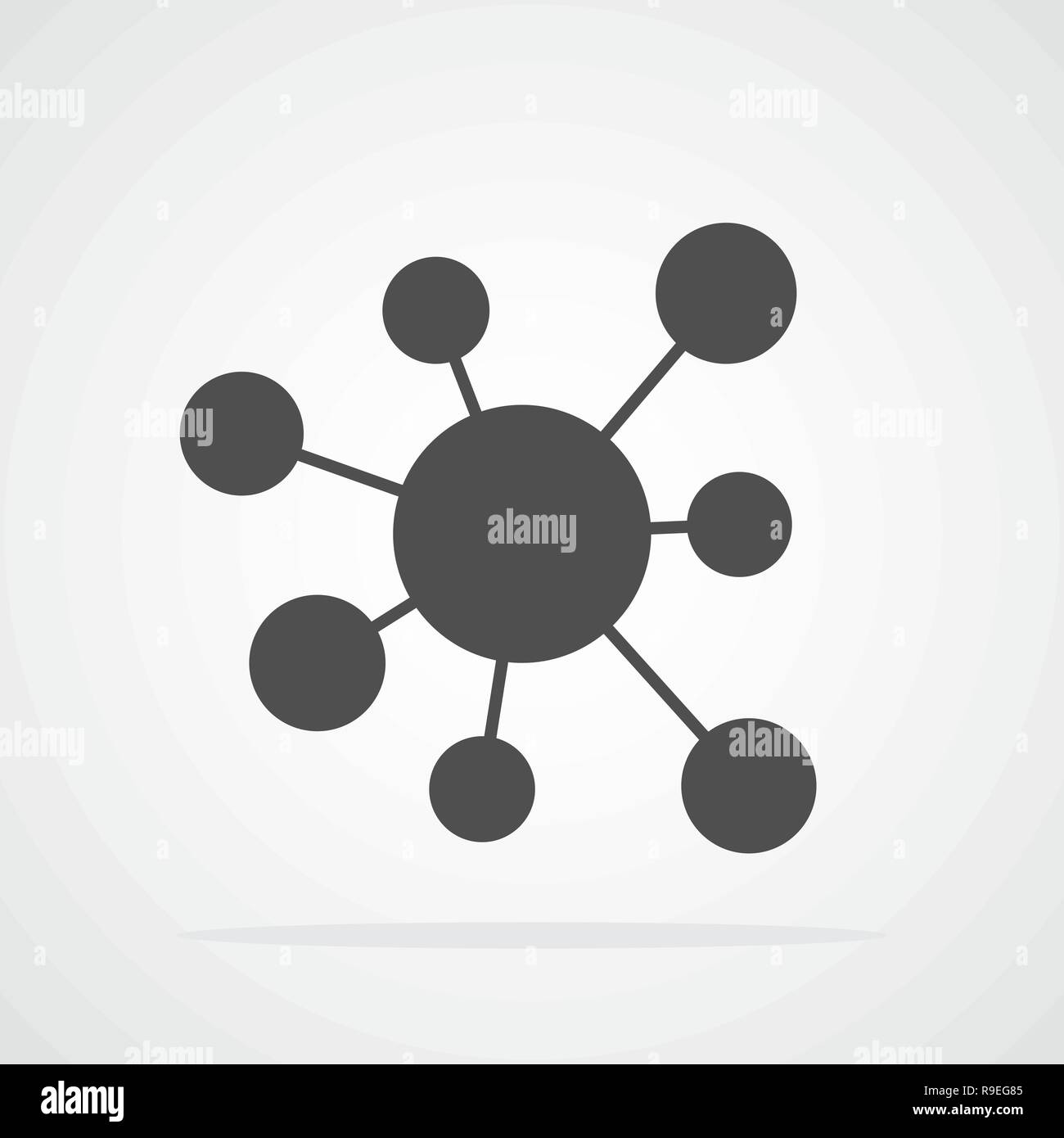 Symbol im flachen Stil. Vector Illustration. Link Technologie Symbol, isoliert. Stock Vektor