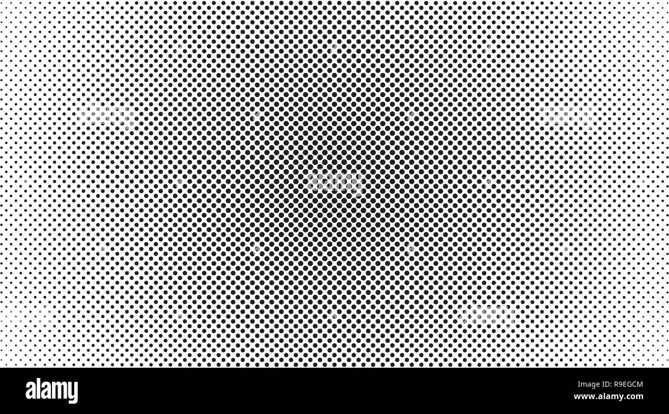Schwarze Punkte auf weißem Hintergrund. Vector Illustration. Zusammenfassung Hintergrund mit Rasterpunkte Wirkung. Stock Vektor
