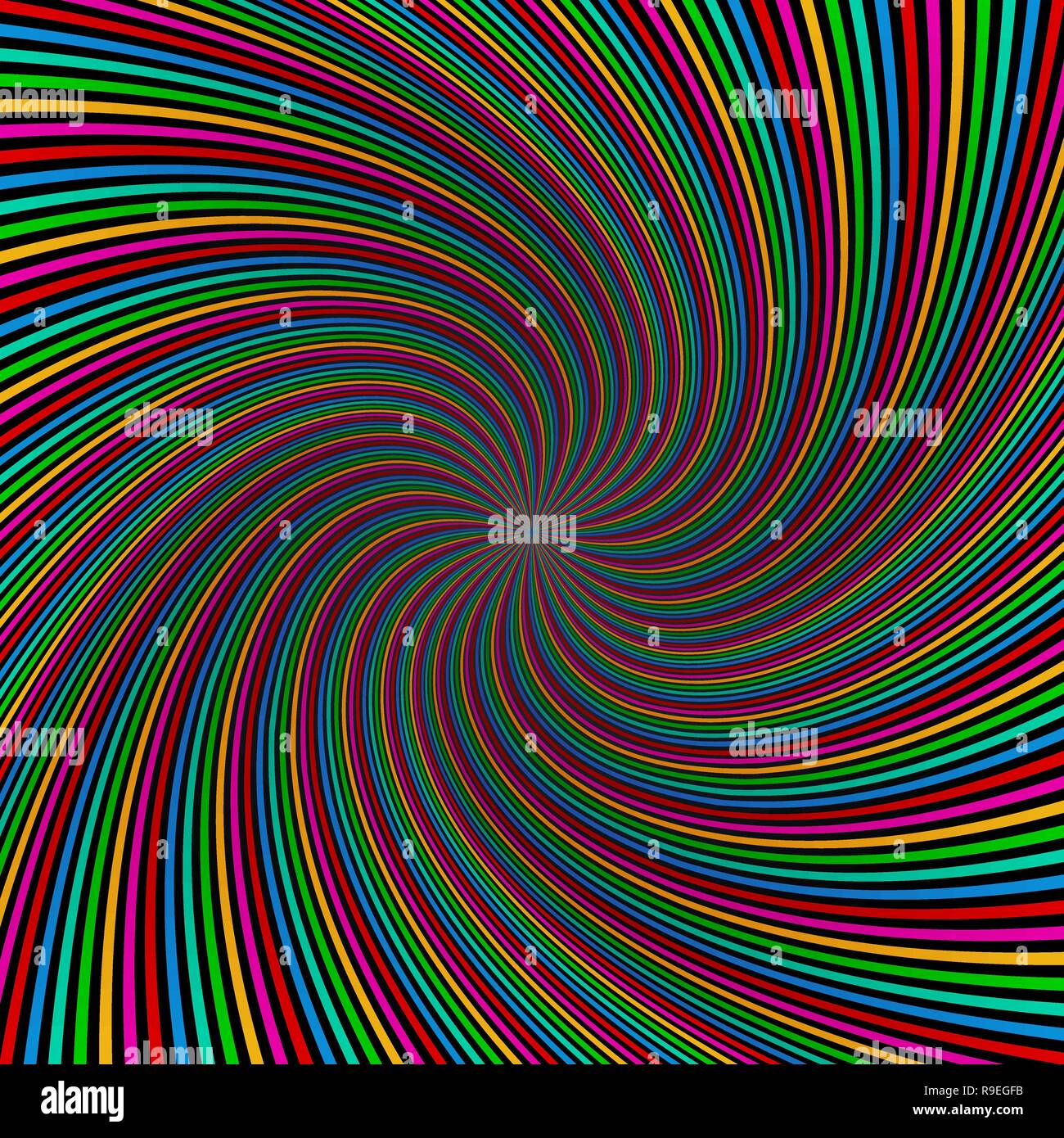 Bunte Wirbel Hintergrund. Vector Illustration. Abstrakte wirbelnden Radial Stock Vektor