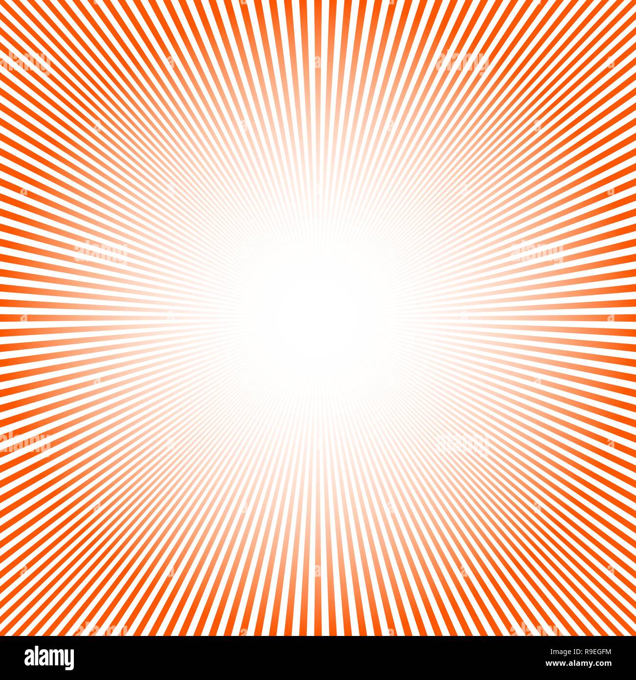 Abstrakte Sonnenstrahlen Hintergrund. Vector Illustration. Roter Hintergrund mit Sonnenstrahlen. Stock Vektor