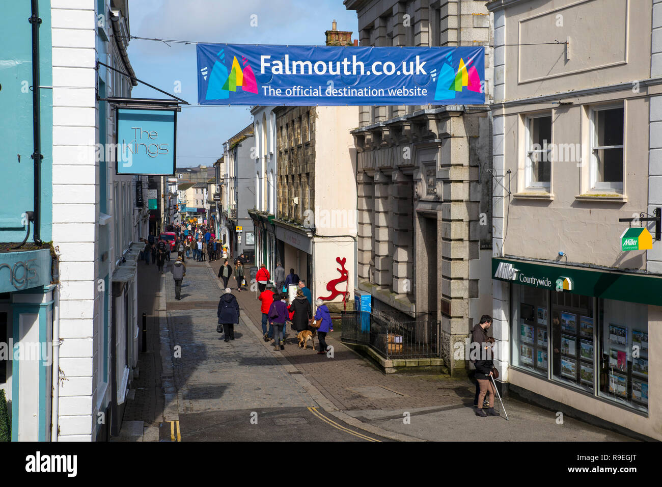 Church Street, Falmouth, Cornwall, UK Stockfoto