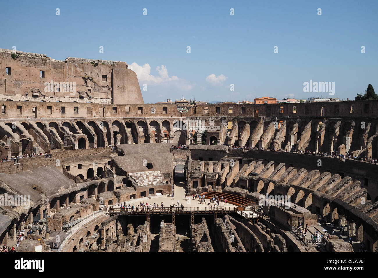 Im Kolosseum, der berühmten antiken Amphitheater Stockfoto