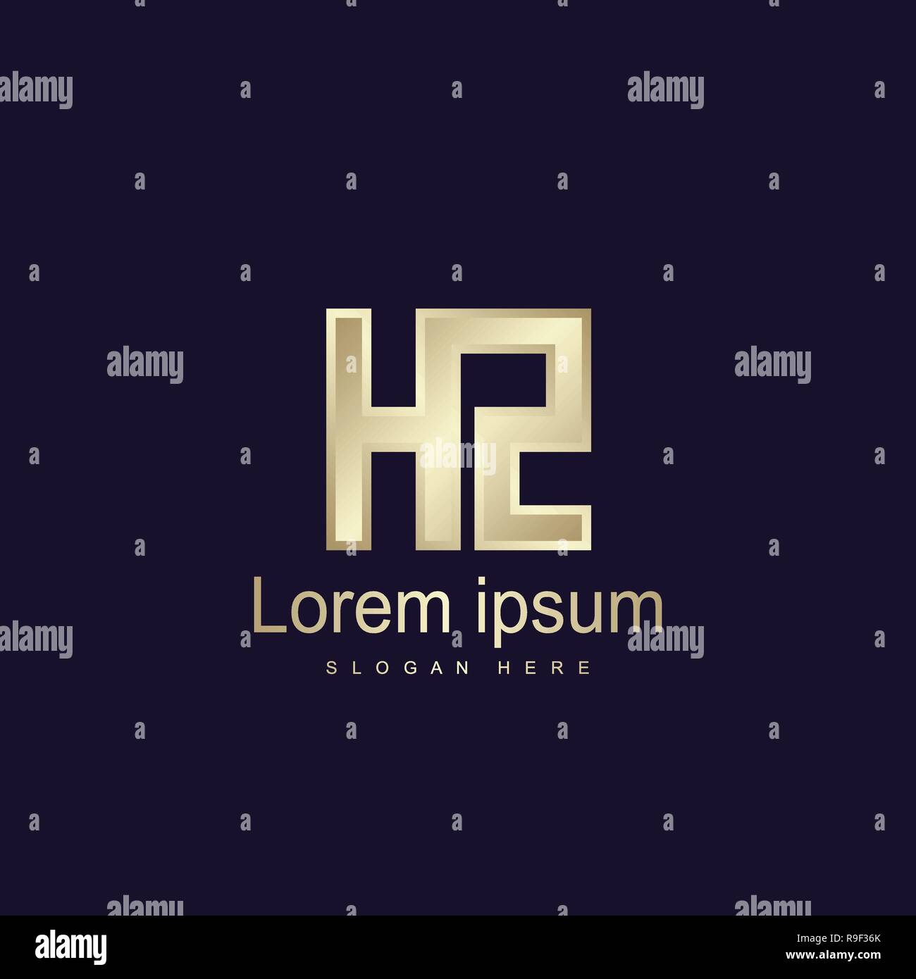 Initial HZ Logo Vorlage Vektor Design Stock Vektor