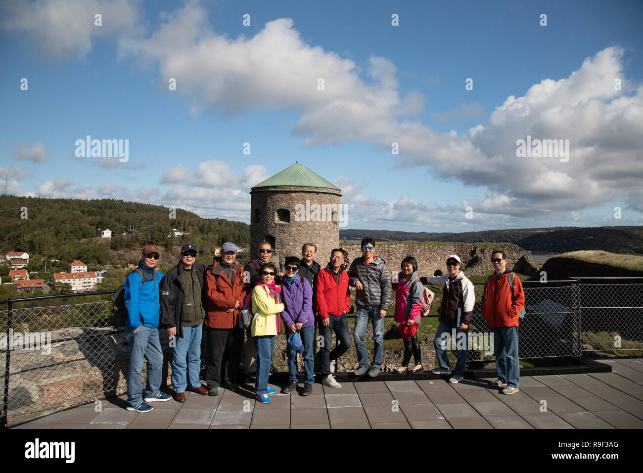 Chinesische Gruppe Touristen besuchen Island Schweden und Norwegen Stockfoto