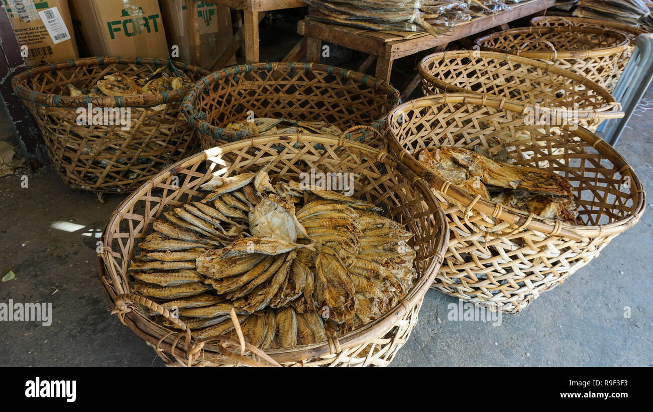 Getrockneter Fisch Markt Pagadian Zamboanga Philippinen Stockfoto