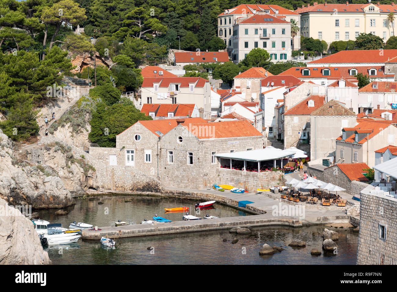 Einstellung für die fiktive Blackwater Bay im Spiel der Throne, Dubrovnik, Kroatien Stockfoto