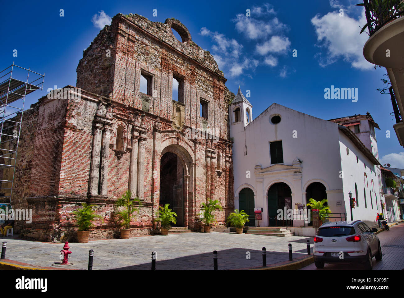 Alte Kirche in Panama City, Casco Viejo Ruine Stockfoto