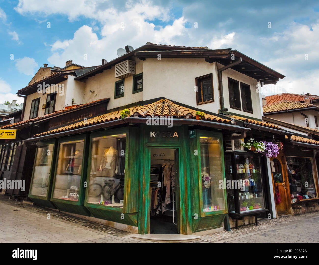 Shop in der Altstadt, Sarajevo, Bosnien und Herzegowina Stockfoto
