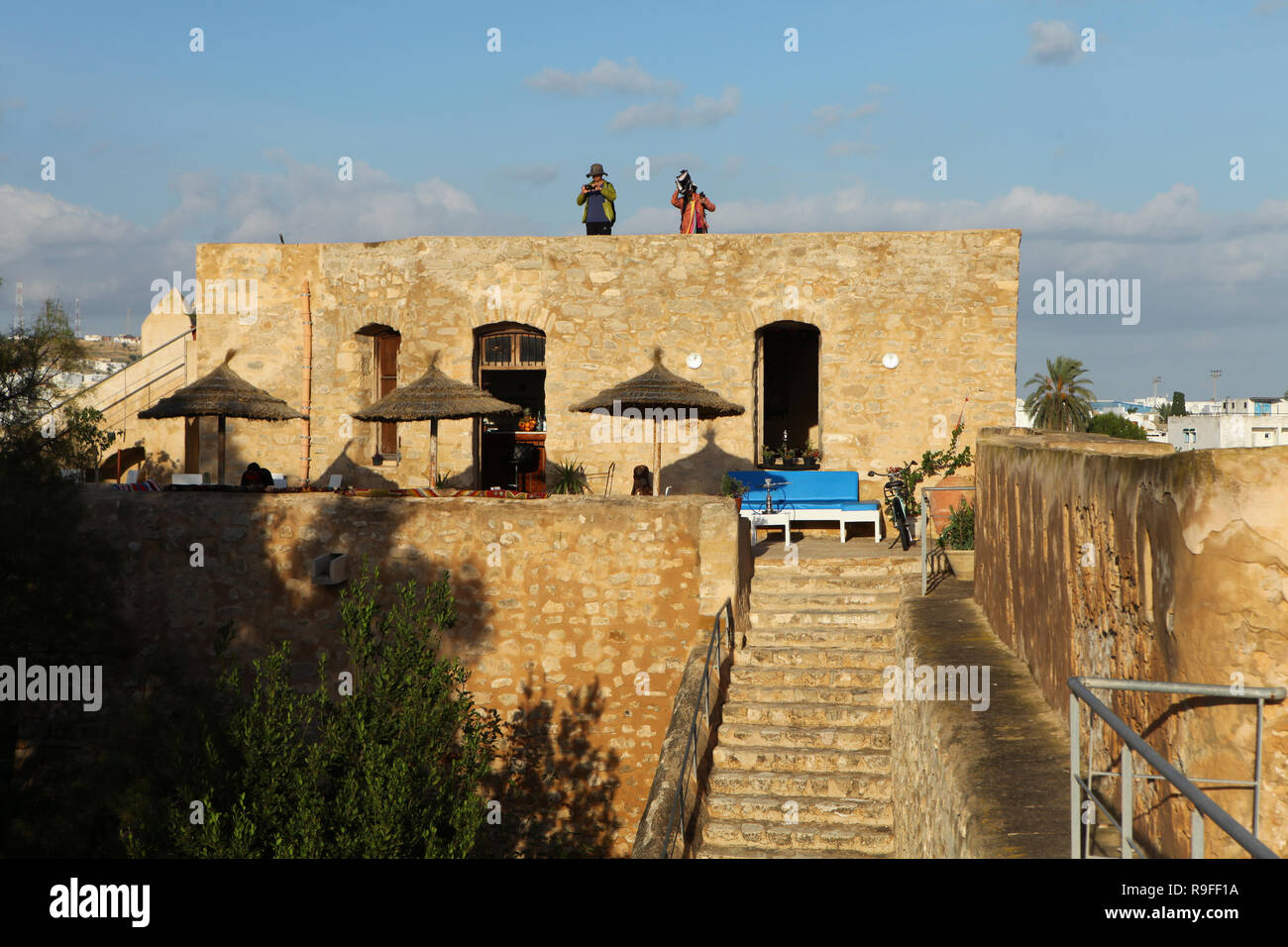 Hammamet fort, die umliegenden Medina, Tunesien Stockfoto