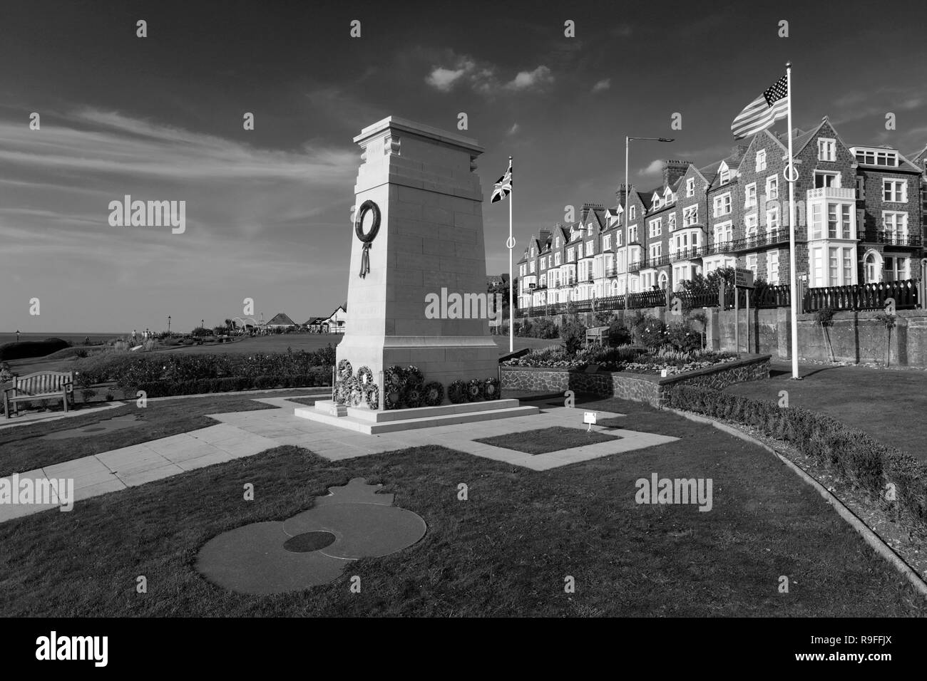 Das War Memorial Gardens, Hunstanton Stadt; North Norfolk Coast; England Großbritannien Stockfoto