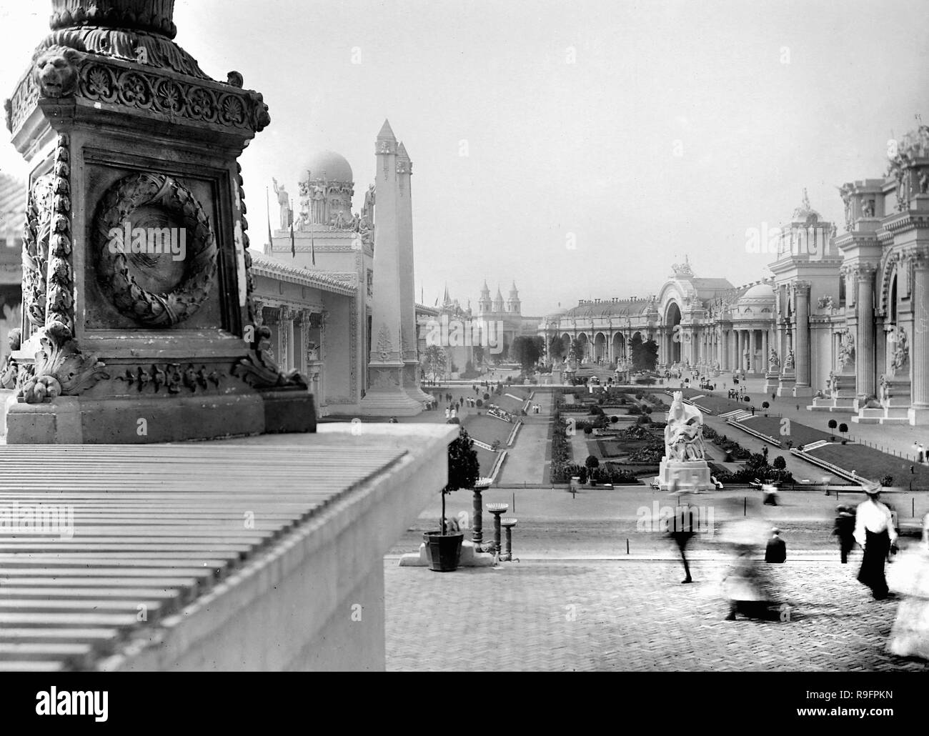 Aussicht auf die Anlage des kolumbianischen Ausstellung 1893 in Chicago. Stockfoto Aussicht auf die Anlage des kolumbianischen Ausstellung 1893 in Chicago. Stockfoto