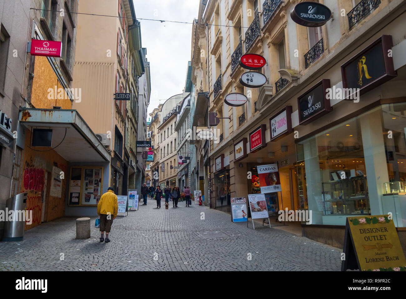 Street View im alten Stadtzentrum Stockfoto