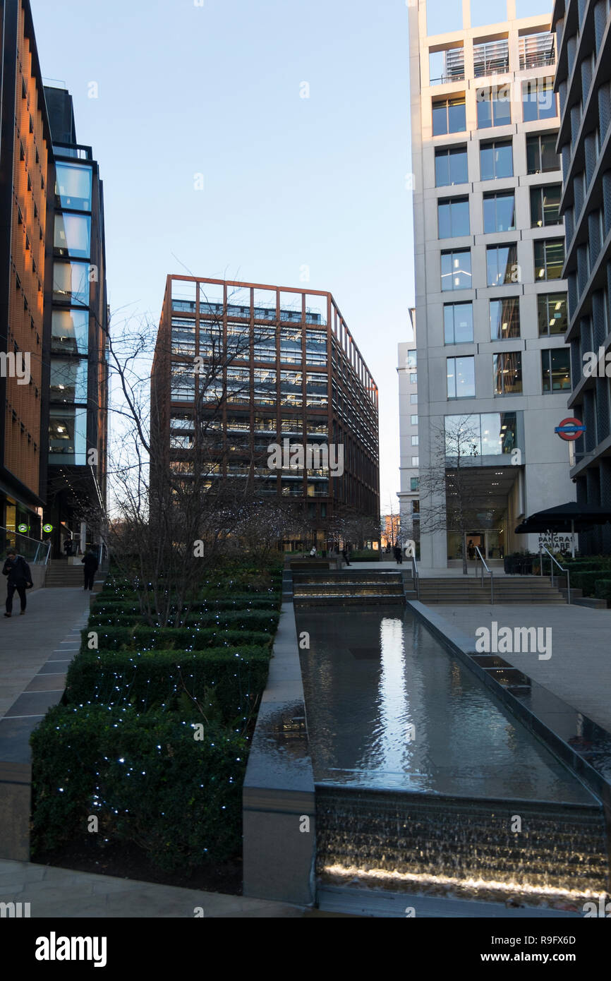 Büros in St. Pancras Platz in der St Pancras Einkaufs- und Büroviertel in N1C, London, UK. Stockfoto