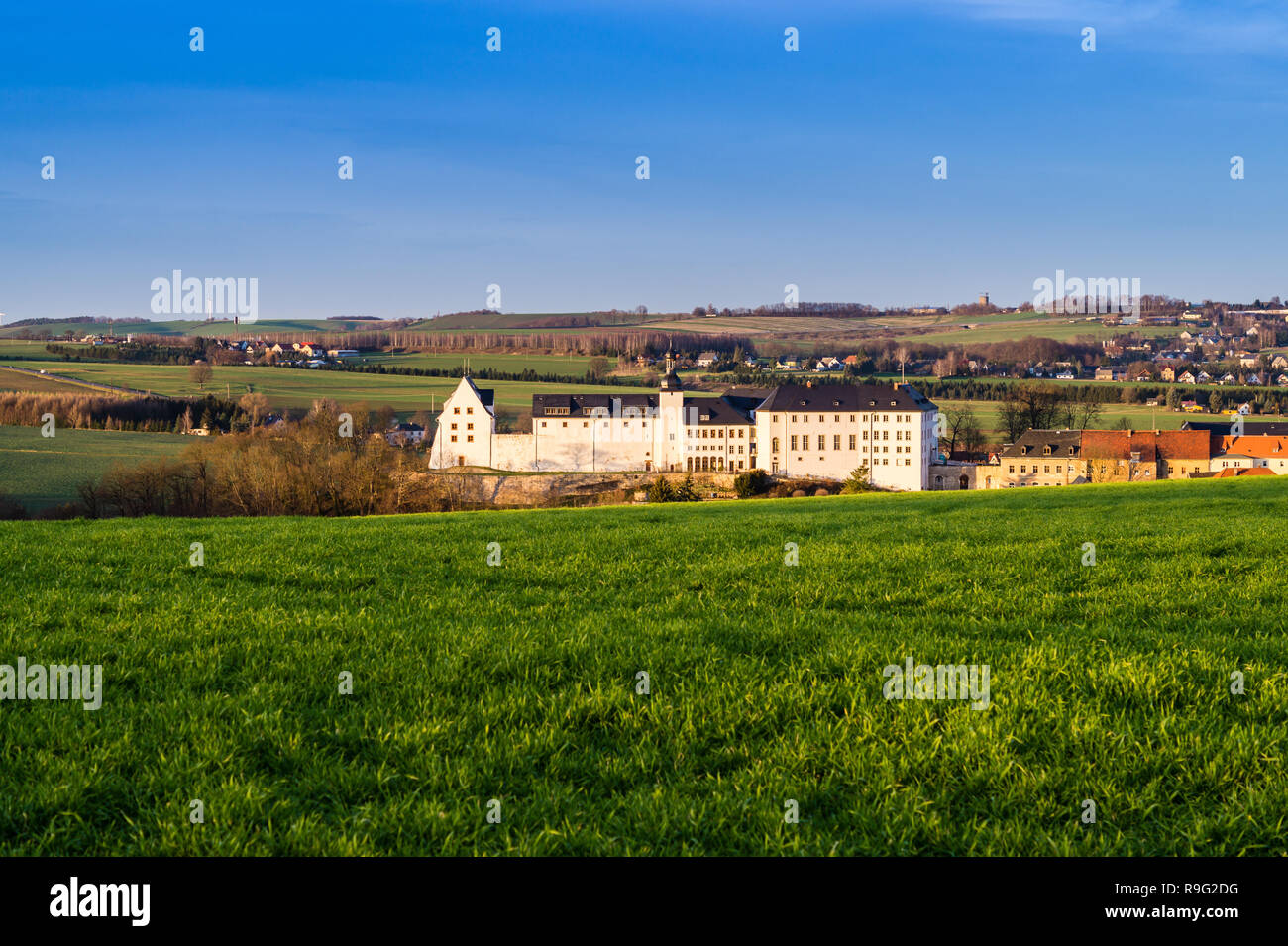Panorama Schloss Wildenfels Stockfoto