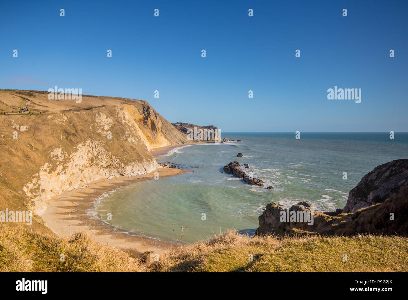 Man O'War Bay in der Nähe von Lulworth, Dorset, Großbritannien Stockfoto