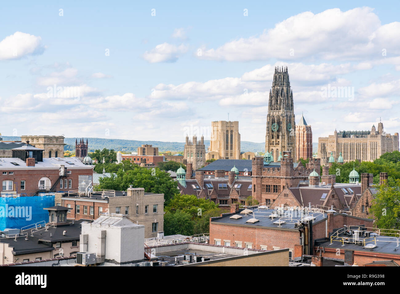 Skyline von New Haven, Connecticut Stockfoto