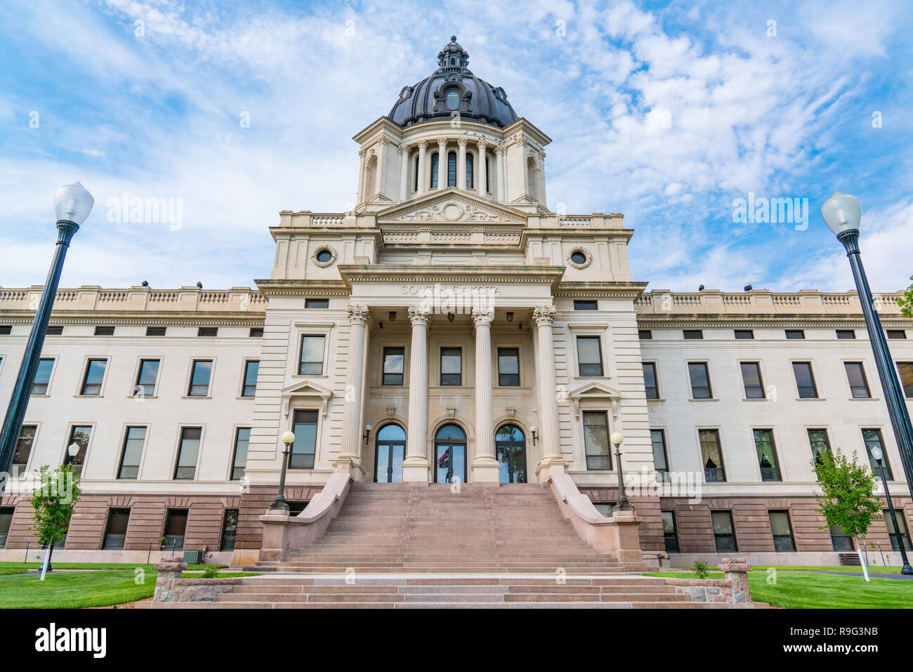 Fassade von South Dakota Capital Building in Pierre, SD Stockfoto