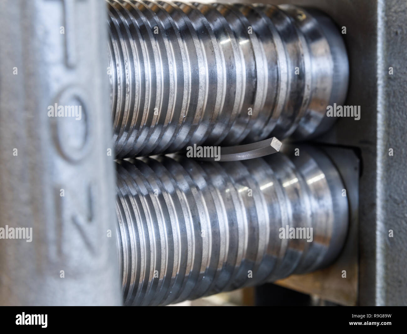 Goldschmied Handwerk silber Stockfoto