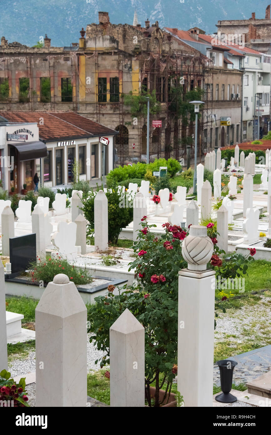 Friedhof, Mostar, Bosnien und Herzegowina Stockfoto