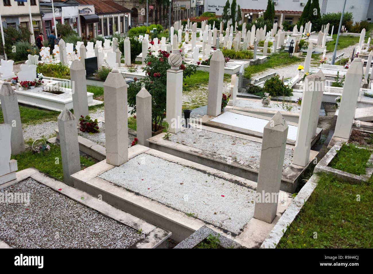 Friedhof, Mostar, Bosnien und Herzegowina Stockfoto